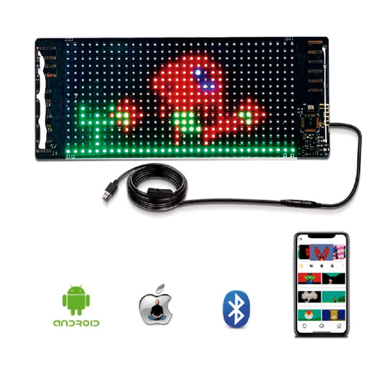 PANTALLA FLEXIBLE LED PARA AUTO (16*64 LED) (tamaño: 9CM x 37CM)